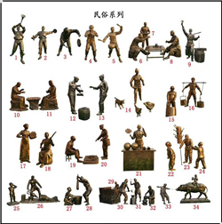 現代民俗人物銅雕塑 現代民俗人物銅雕塑