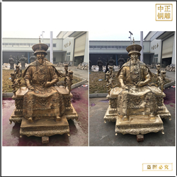 康熙人物銅雕鑄造 康熙人物銅雕鑄造