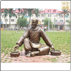 中醫抓藥人物雕塑 中醫抓藥人物雕塑